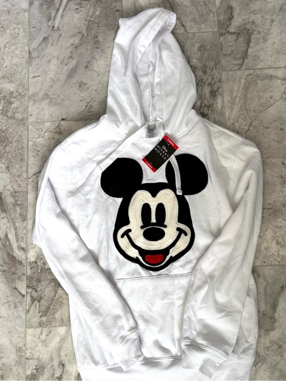 Disney White Hoodie with Classic Mickey Face